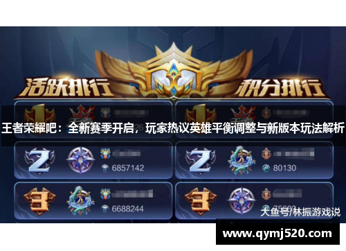 王者荣耀吧：全新赛季开启，玩家热议英雄平衡调整与新版本玩法解析